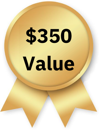 $350 value badge